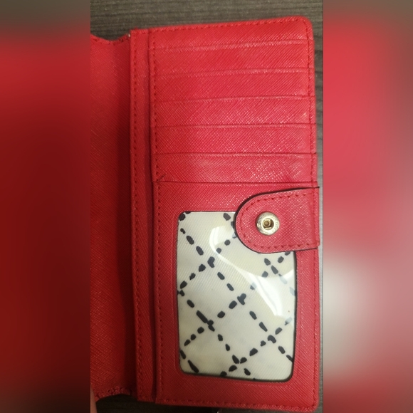 Kate Spade Saffiano Leather Red Wallet Great Condition - Picture 5 of 7